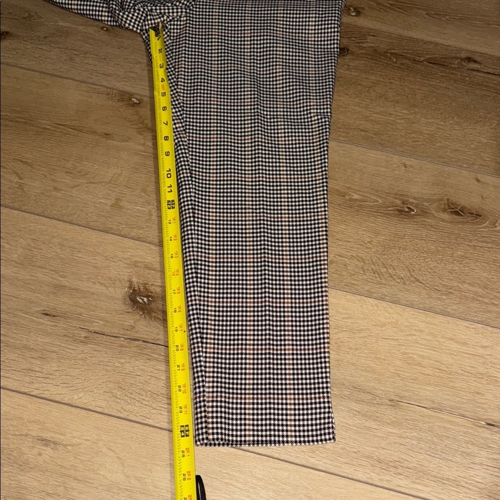 Talbots Women's Black and Tan Checkered Ankle Pants - Picture 8 of 12